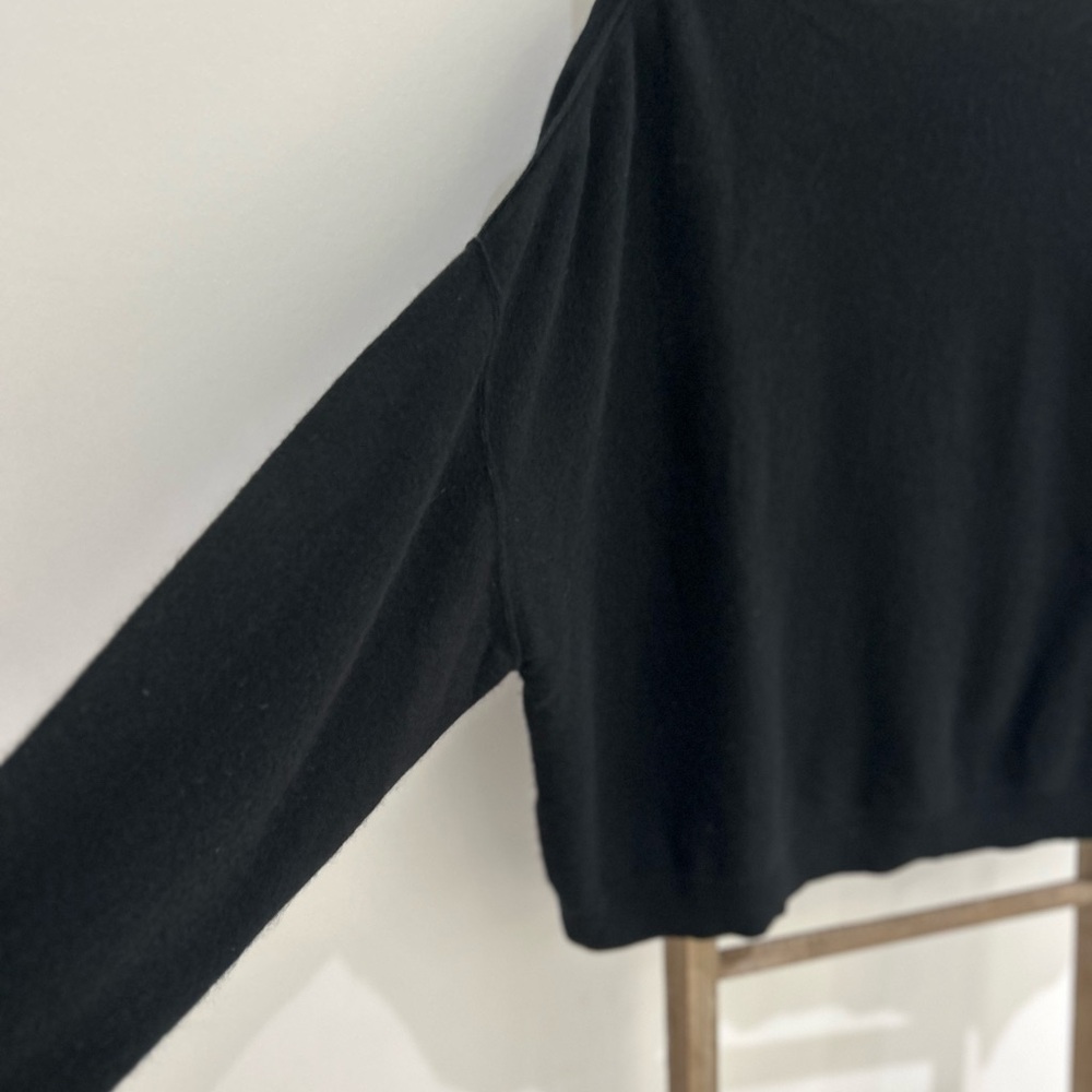 Pilcro Anthropologie Alani Cashmere Mockneck Sweater Oversized Black Size XL - Picture 4 of 7